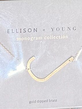Ellison + Young Initial ‘J’ Necklace - Gold